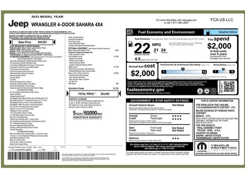 Used 2023 Jeep Wrangler Sahara w/ Safety Group image 6