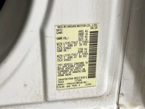 Used 2019 Nissan NV 3500 SL w/ Back Door Glass Package image 25