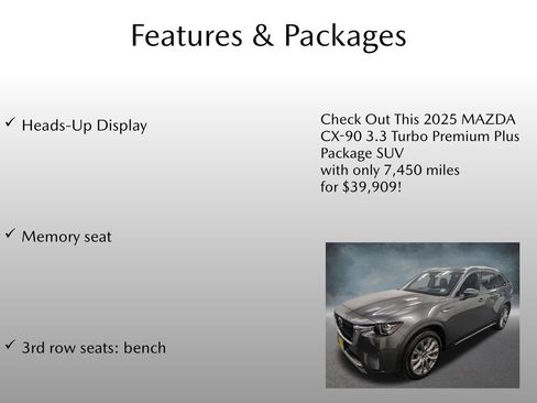 Used 2025 MAZDA CX-90 3.3 Turbo w/ Premium Plus Pkg AWD/4WD image 4