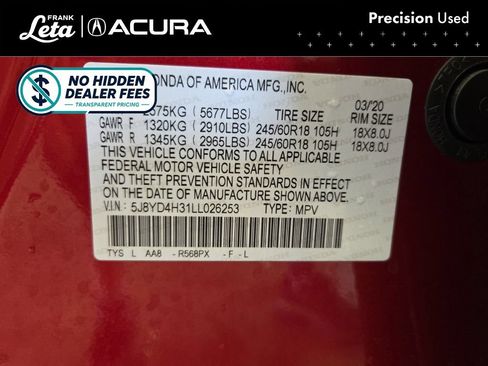 Used 2020 Acura MDX SH-AWD image 26