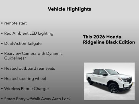 New 2026 Honda Ridgeline Black Edition image 20
