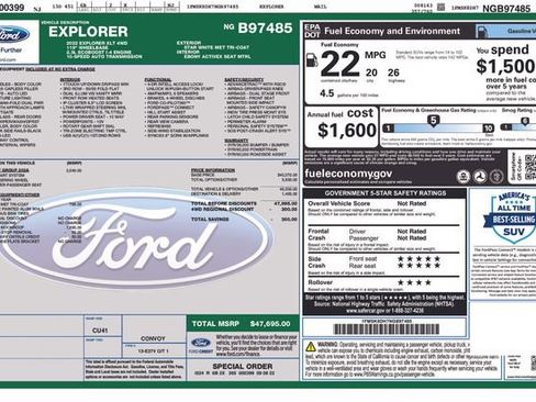 Used 2022 Ford Explorer XLT w/ Equipment Group 202A image 24