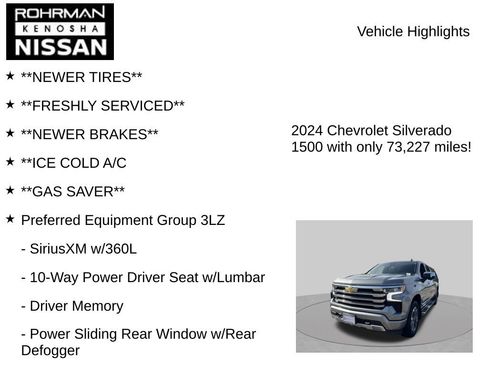 Used 2024 Chevrolet Silverado 1500 High Country w/ Technology Package AWD/4WD image 8