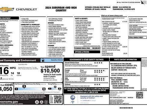 Used 2024 Chevrolet Suburban High Country AWD/4WD image 2