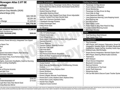 Used 2024 Volkswagen Atlas SE w/ Panoramic Sunroof Package FWD image 14