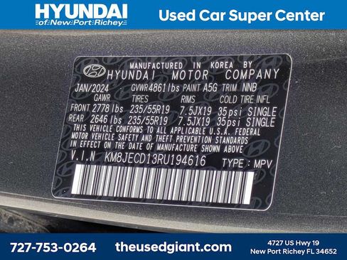 Certified 2024 Hyundai Tucson Limited AWD/4WD image 46