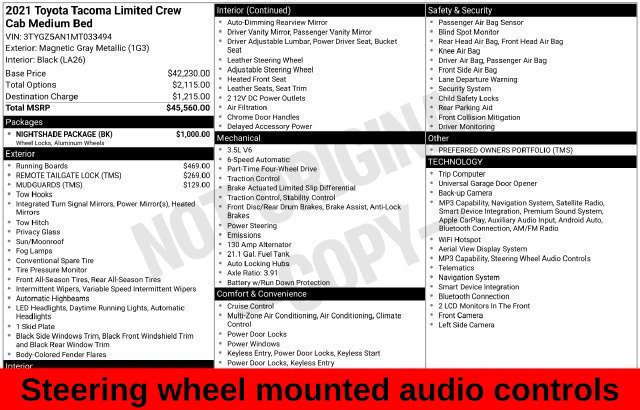 Used 2021 Toyota Tacoma Limited w/ Nightshade Package AWD/4WD image 23