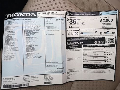 Used 2021 Honda Civic EX-L image 51