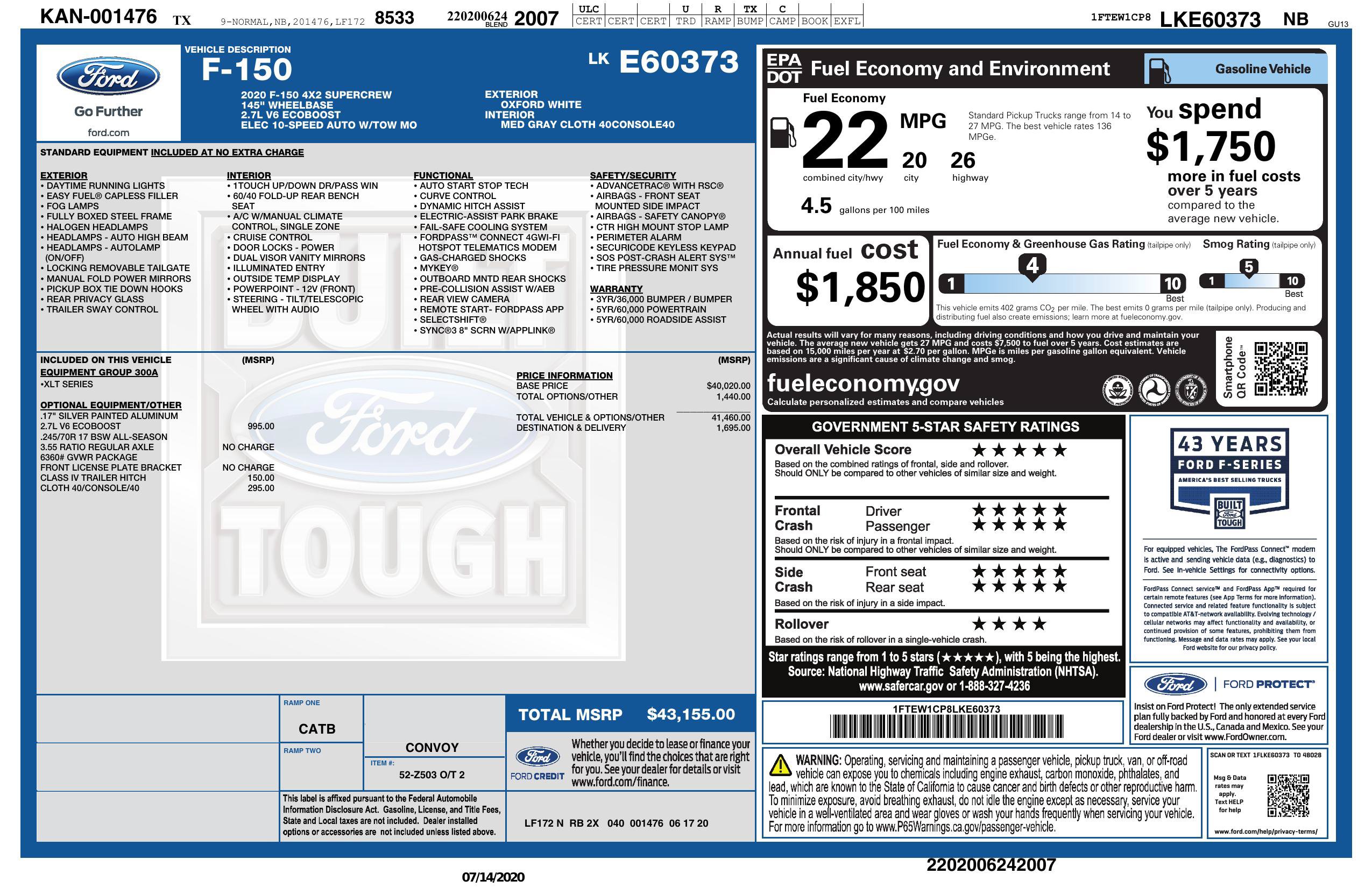Used 2020 Ford F150 XLT RWD image 3