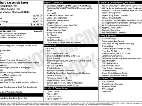 Used 2021 Subaru Crosstrek 2.5i Sport w/ Moonroof Package image 37