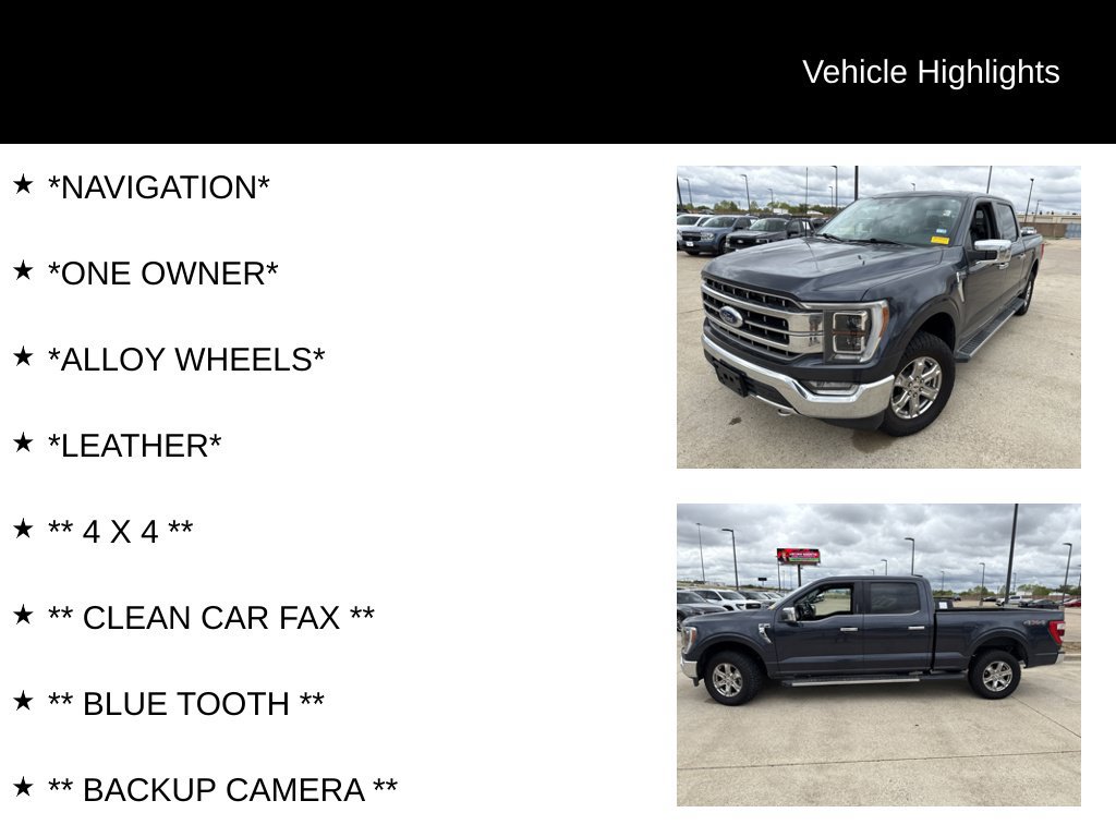 Used 2021 Ford F150 Lariat w/ Equipment Group 502A High AWD/4WD image 4