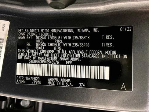 Used 2022 Toyota Highlander XLE AWD/4WD image 44