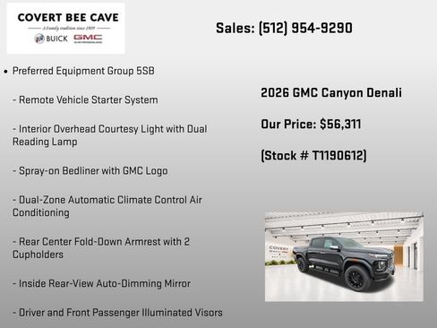 New 2026 GMC Canyon Denali w/ LPO, Denali Black Edition AWD/4WD image 13