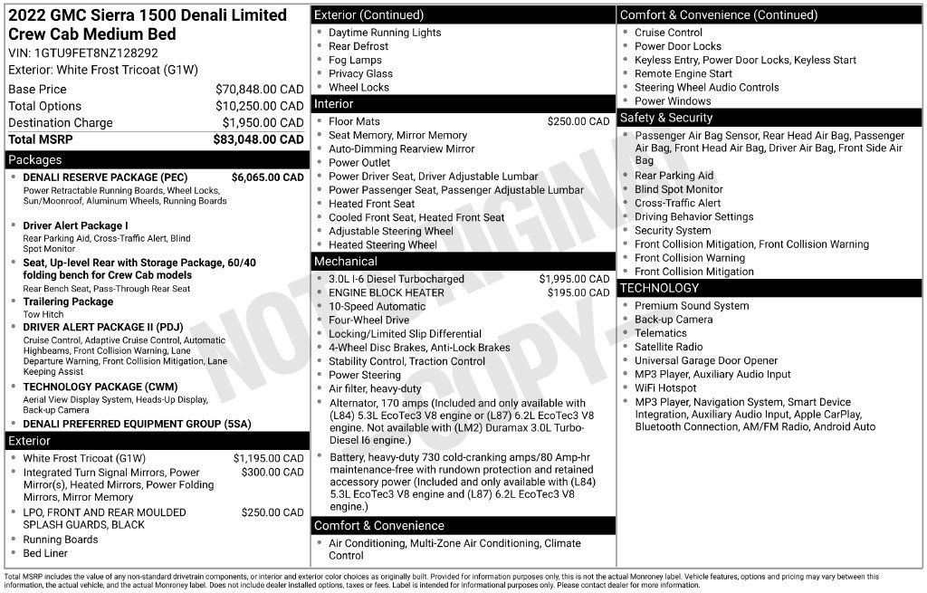 Used 2022 GMC Sierra 1500 Denali w/ Denali Reserve Package AWD/4WD image 17
