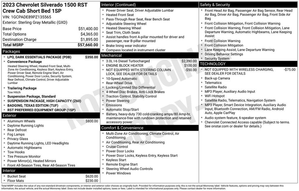 Used 2023 Chevrolet Silverado 1500 RST w/ LPO, Dark Essentials Package RWD image 30