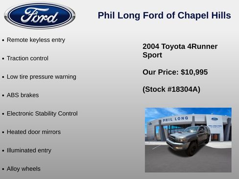 Used 2004 Toyota 4Runner Sport AWD/4WD image 8