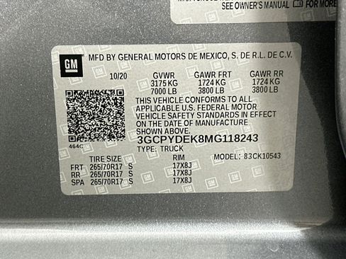 Used 2021 Chevrolet Silverado 1500 LT w/ LPO, Liner Protection Package AWD/4WD image 12