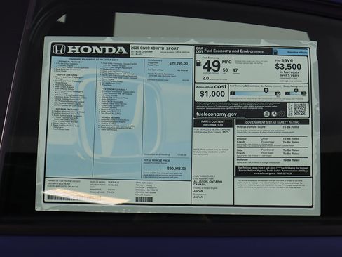 New 2026 Honda Civic Sport image 23