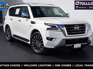 Used 2021 Nissan Armada Platinum w/ Captain's Chairs Package video 1