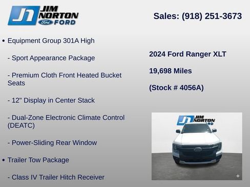 Used 2024 Ford Ranger XLT w/ FX4 Off-Road Package AWD/4WD image 8