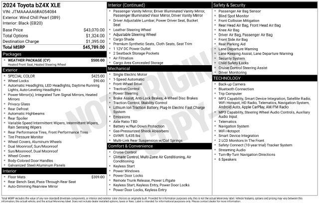 Used 2024 Toyota bZ4X FWD w/ Weather Package image 6