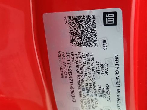 New 2026 Chevrolet Corvette Z06 w/ Z07 Performance Package image 16