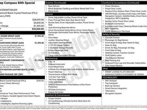 Used 2021 Jeep Compass Latitude w/ Sun and Sound Group FWD image 35