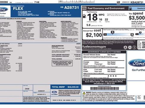 Used 2019 Ford Flex SEL w/ Equipment Group 202A image 2