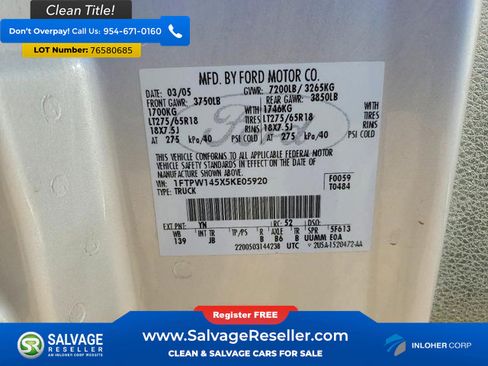 Used 2005 Ford F150 Crew Pickup image 16