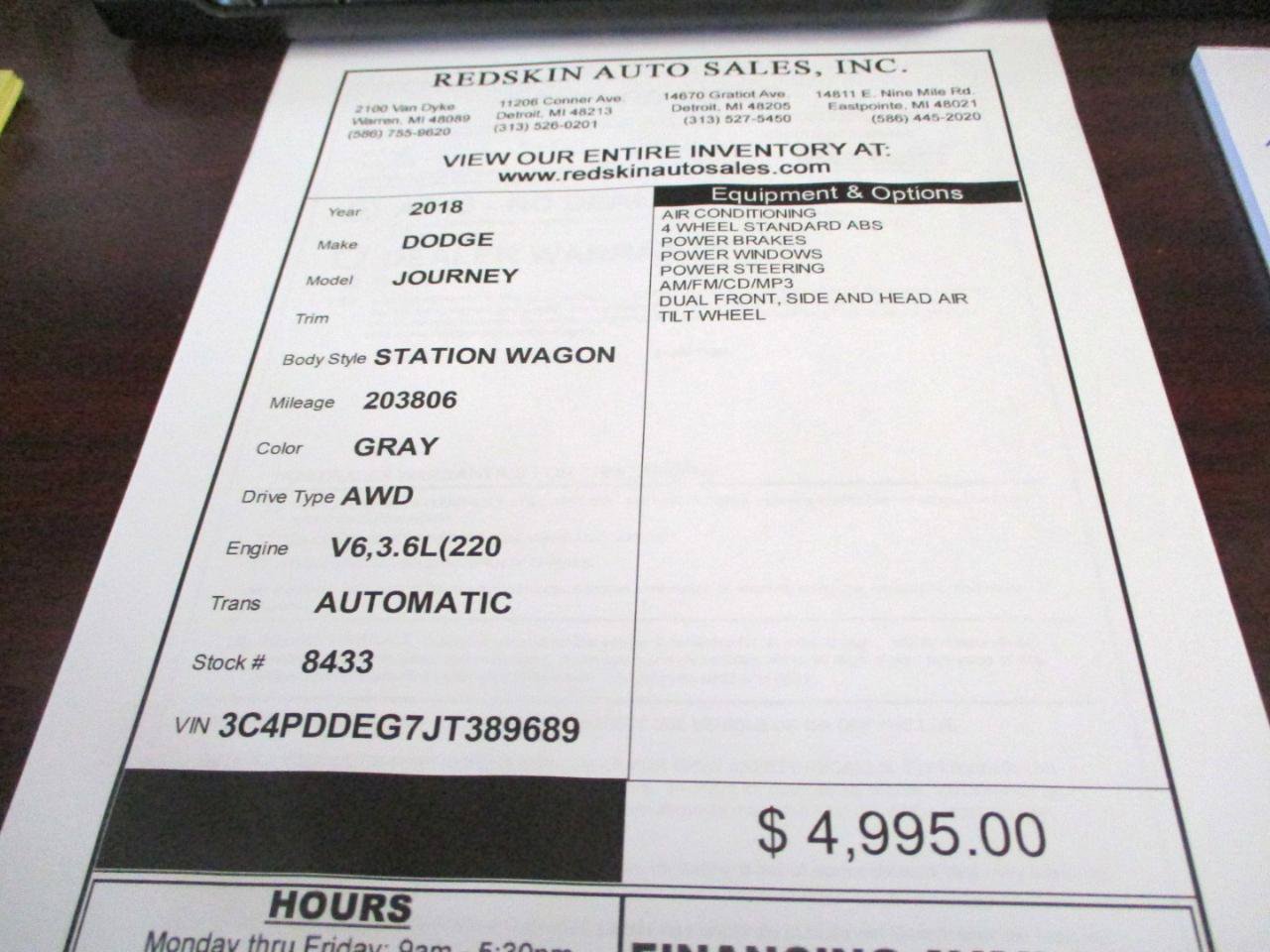 Used 2018 Dodge Journey GT AWD/4WD image 16