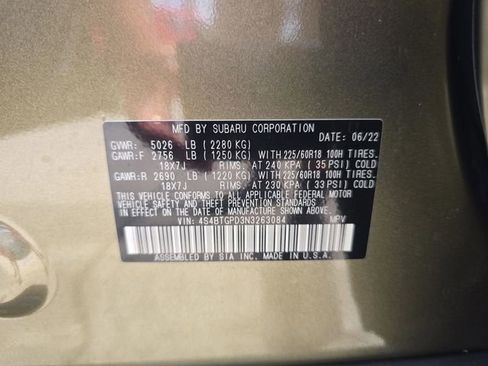 Certified 2022 Subaru Outback Touring XT w/ Popular Package #2 AWD/4WD image 30