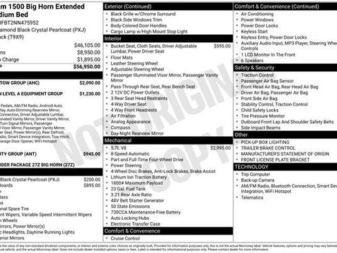 Used 2022 RAM 1500 Big Horn w/ Trailer Tow Group AWD/4WD image 15