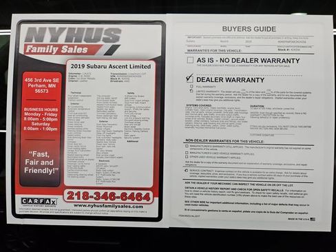 Used 2019 Subaru Ascent Limited image 60