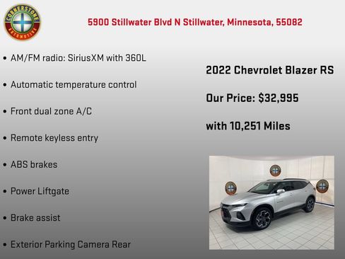 Used 2022 Chevrolet Blazer RS AWD/4WD image 10