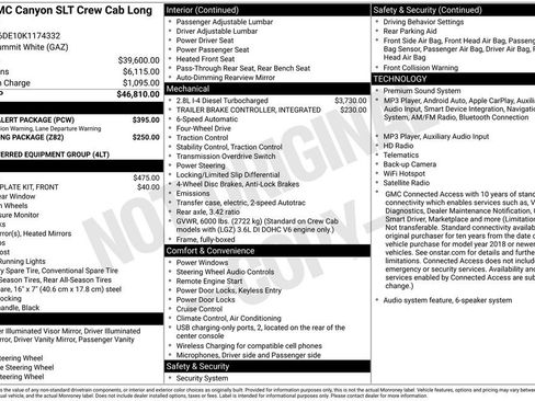 Used 2019 GMC Canyon SLT w/ Driver Alert Package AWD/4WD image 20