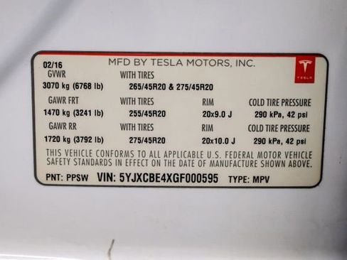 Used 2016 Tesla Model X Performance AWD/4WD image 68