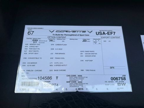 Used 2016 Chevrolet Corvette Stingray Convertible w/ 2LT Preferred Equipment Group RWD image 25