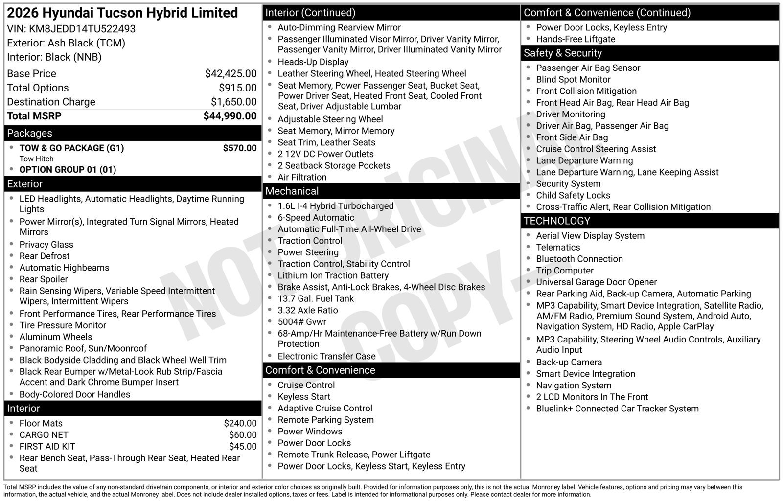 New 2026 Hyundai Tucson Limited w/ Tow & Go Package AWD/4WD image 27