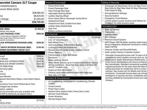 Used 2023 Chevrolet Camaro LT w/ RS Package RWD image 6