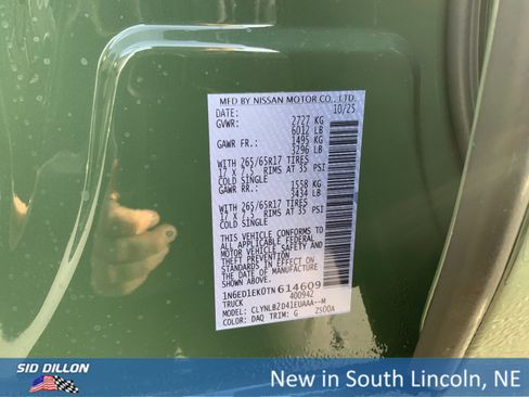 New 2026 Nissan Frontier SV w/ All-Weather Content Package image 12