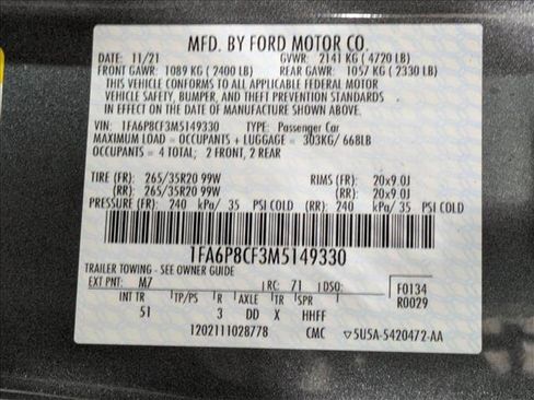 Used 2021 Ford Mustang GT Premium w/ Equipment Group 401A RWD image 22