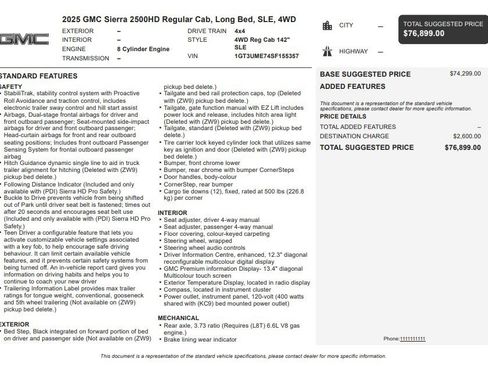 Certified 2025 GMC Sierra 2500 SLE w/ SLE Convenience Package AWD/4WD image 33