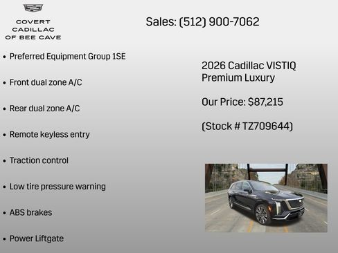 New 2026 Cadillac Vistiq Premium Luxury AWD/4WD image 6