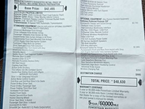 Used 2017 Chrysler Pacifica Limited FWD image 4