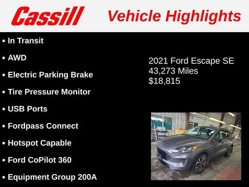 Used 2021 Ford Escape SE w/ SE Sport Appearance Package AWD/4WD image 3
