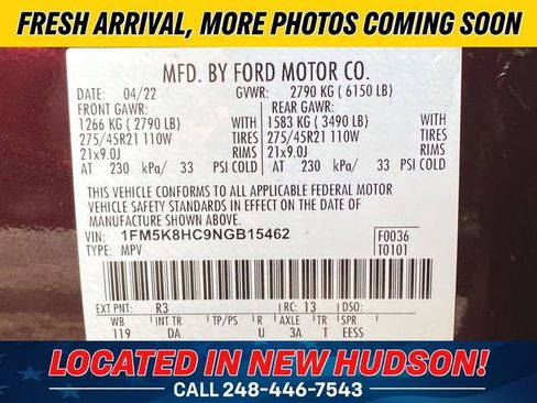 Used 2022 Ford Explorer Platinum w/ Equipment Group 601A image 13