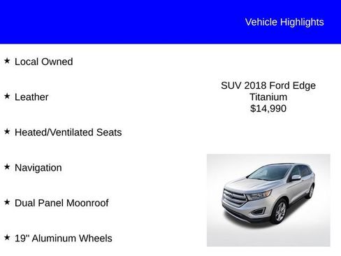 Used 2018 Ford Edge Titanium w/ Equipment Group 301A AWD/4WD image 2