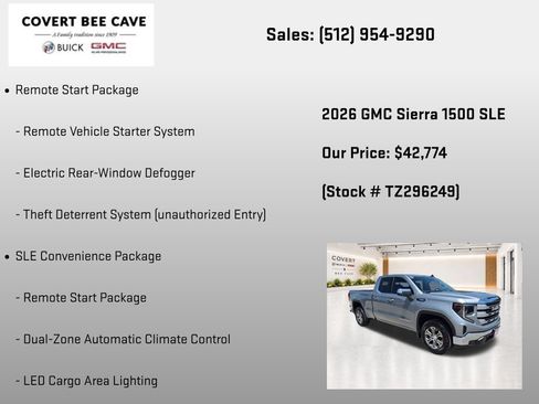 New 2026 GMC Sierra 1500 SLE w/ Preferred Package RWD image 25