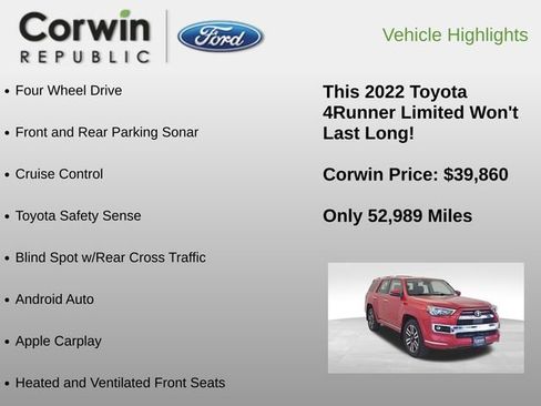 Used 2022 Toyota 4Runner Limited image 6
