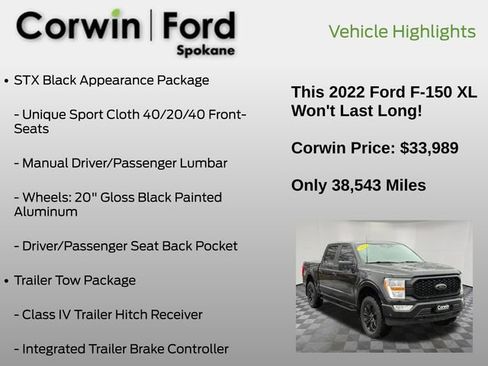 Used 2022 Ford F150 XL w/ STX Black Appearance Package image 13